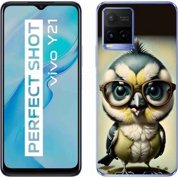 Pouzdro na mobilní telefon Gelový kryt mmCase na Vivo Y21/Y21s/Y33s - mládě s brýlemi