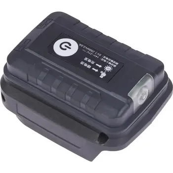 Adaptér s připojením USB a LED svítilnou na AKU baterii, 00634