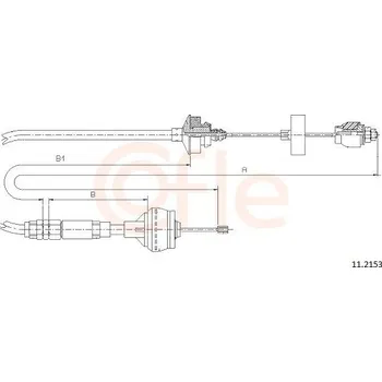 Spojkové lanko Tažné lanko, ovládání spojky COFLE CFE11.2153