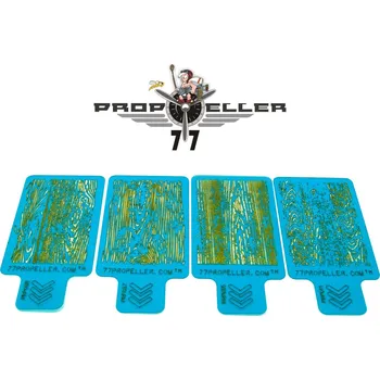 Airbrush Stencils 'Wood TEXTURE' Set No. 7 (4 pcs)