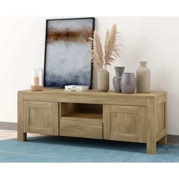 Komoda Bukový televizní stolek Donato Barevné provedení: Mahagon, Dvířka: Dvířka - dřevo, Horní deska: Varianta A