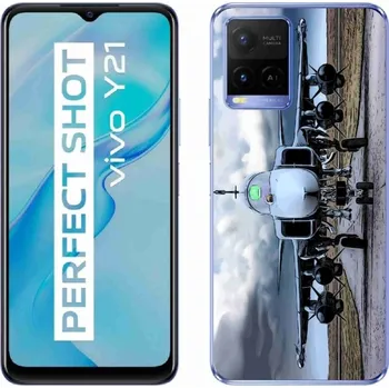 Pouzdro na mobilní telefon Gelový kryt mmCase na Vivo Y21/Y21s/Y33s - vojenské letadlo