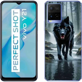 Pouzdro na mobilní telefon Gelový kryt mmCase na Vivo Y21/Y21s/Y33s - černý vlk