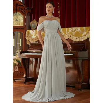 Dámské šaty Originální plesové šaty LissCord lC1613 Barva: Šedá, Velikost: M