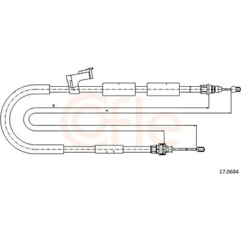 Lanko parkovací brzdy Tažné lanko, parkovací brzda COFLE 17.0684