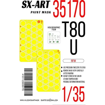 Plastikový model 1/35 Paint mask T-80U (RFM)
