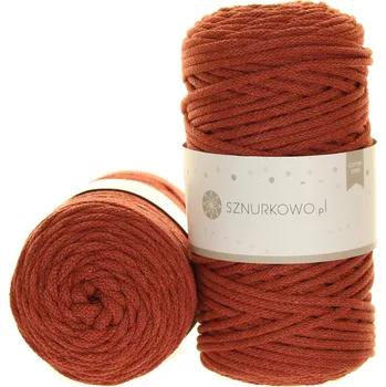 Příze Sznurkowo Bavlněná šňůra 3mm cihlová