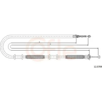 Brzdový systém Tažné lanko, parkovací brzda COFLE 12.0709