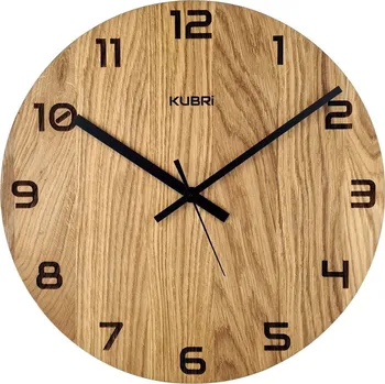 Hodiny KUBRi 0029RC - Hodiny z přírodního dubu řízené signálem
