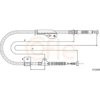 Auto-moto Tažné lanko, parkovací brzda COFLE 17.0245