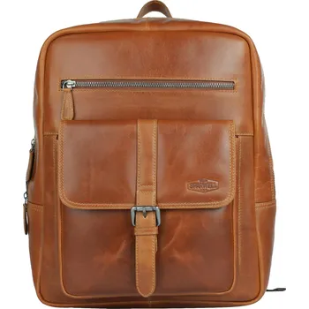 Městský batoh Kožený batoh Sparwell London - koňak