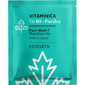 Pleťová maska BIOEARTH Čistící maska s vitamínem B3 a petrželí 15ml