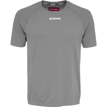 Pánské tričko Triko CCM Premium Training Tee SR, šedá, Senior, S CCM