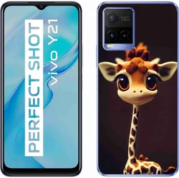 Pouzdro na mobilní telefon Gelový kryt mmCase na Vivo Y21/Y21s/Y33s - malá žirafa