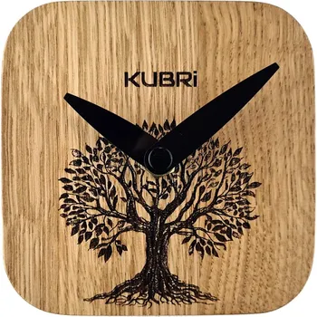 Hodiny KUBRi 0032D - Strom života na miniaturních dubových hodinách