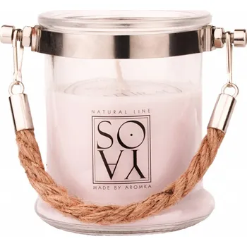 Svíčka Přírodní vonná svíčka sójová - AROMKA - Svíčka s provazem, 300 ml Vůně: Lady