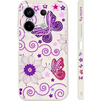 Pouzdro na mobilní telefon Kryt Design Xiaomi Redmi Note 13 Pro 5G Fialoví motýlci (obal neboli pouzdro na Xiaomi Redmi Note 13 Pro 5G)