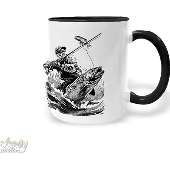 Hrnek - Rybář Barva: Černá