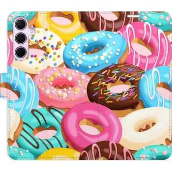 Pouzdro na mobilní telefon Flipové pouzdro iSaprio - Donuts Pattern 02 - Samsung Galaxy A55 5G