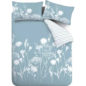 Povlečení Modro-bílé povlečení na jednolůžko 135x200 cm Meadowsweet Floral – Catherine Lansfield ID_1610250