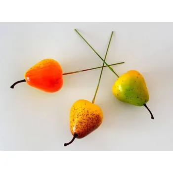 Hruška velká na drátku 1 ks ŽLUTO-HNĚDÁ