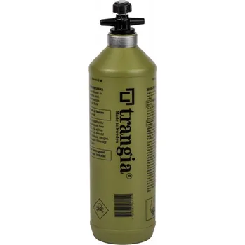 Turistický vařič Trangia Plnící láhev na tekutá paliva s bezpečnostním ventilem Fuel bottle Olive 1l