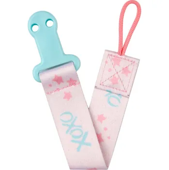 dudlíky Canpol babies stužka na dudlík s klipem EXOTIC ANIMALS růžová