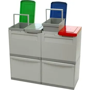 Popelnice Elkoplast Odpadkový koš na tříděný odpad EKOMODUL 2x30 l + 4x15 l 143-67112