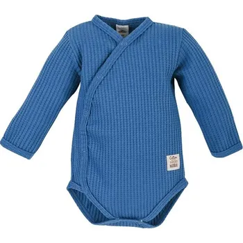 Kojenecký body Makoma Waffel body celorozepínací DENIM - 68