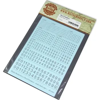 Plastikový model Matho Models Decal Numbers - small, black, type 1