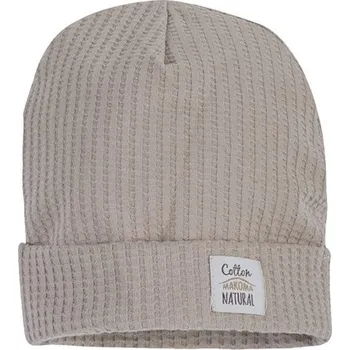 Kojenecké oblečení Makoma Waffel čepička STONE - 62