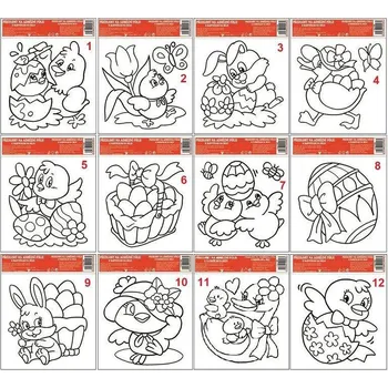 Potravinová fólie Fólie s konturami - Velikonoce 14 x 14 cm 7