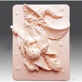 Silikonová forma - mýdlo Čarodějnice 1 - 70 x 90 x 30 mm