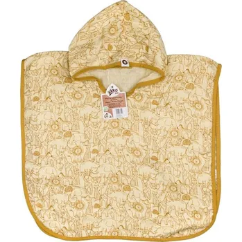 Dívčí župan XKKO bambusové mušelínové pončo BMB Safari Honey Mustard vel.1