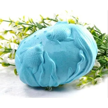 Silikonová forma - mýdlo Zlaté rybky 75 x 52 x 50 mm