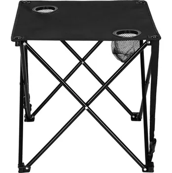 kempingový stůl Verk 14471 skládací stolek černý