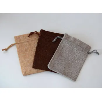 Dárková taška Dárkový pytlík - Pytlovina 10 x 12 cm TMAVĚ HNĚDÝ