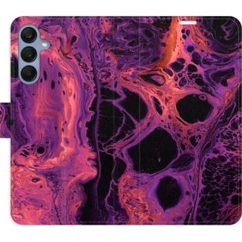 Pouzdro na mobilní telefon Flipové pouzdro iSaprio - Abstract Dark 02 - Samsung Galaxy A25 5G