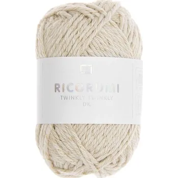 Příze Rico Design Háčkovací příze Ricorumi Twinkly Twinkly odstín 003 krémová