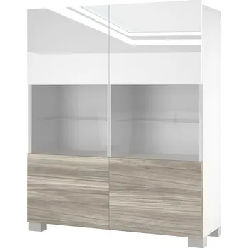 Komoda Komoda Belini bílý lesk / šedý antracit Glamour Wood Imperium Belini 10 IMP KOM1/3/W/WGW1/0/0