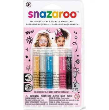 Karnevalový doplněk Snazaroo - Tužky na obličej, 6 barev, Dívčí