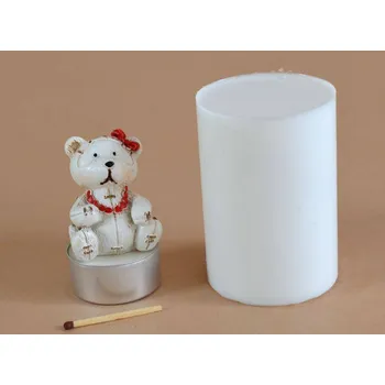 Forma na odlévání Silikonová forma čajovka - Medvídek z mašličkou