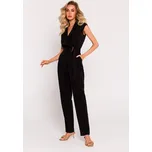 Dámský overal s asymetrickým vzorem M780 Černá - MOE XXL-44