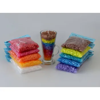Svíčka Parafinové pecičky barevné v sáčku 150 g RŮŽOVÉ
