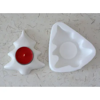 Silikonová forma - svícen Stromeček 95 x 105 x 20 mm