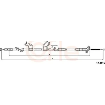 Brzdový systém Tažné lanko, parkovací brzda COFLE 92.17.4115