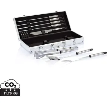 Příslušenství pro gril 12dílná sada na grilování v&nbsp;hliníkovém kufříku - P422.182