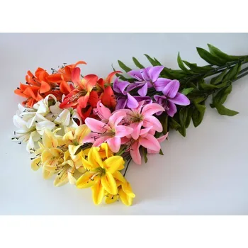 umělá květina Umělé květiny - LILIE TMAVĚ ŽLUTÁ