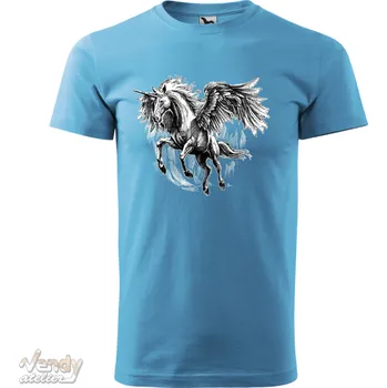 Tričko - Jednorožec Barva: Tyrkysová (44), Velikost: XL, Střih: Pánské