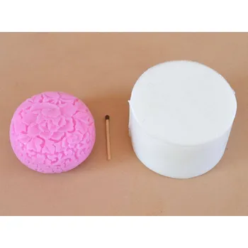 Silikonová forma - mýdlo kruh ozdobný prům. 65 mm x 35 mm